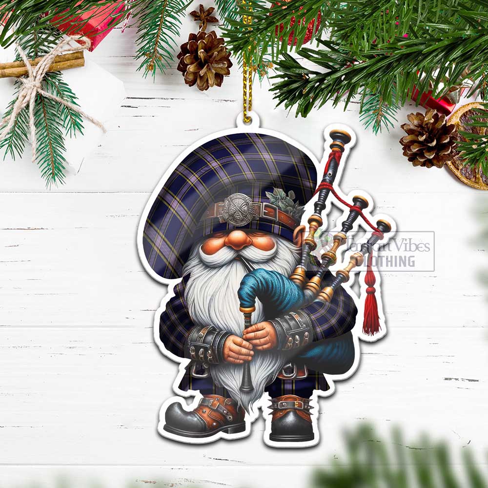 Nunavut Territory Canada Tartan Bagpiper Gnome Christmas Ornament - Tartan Vibes Clothing