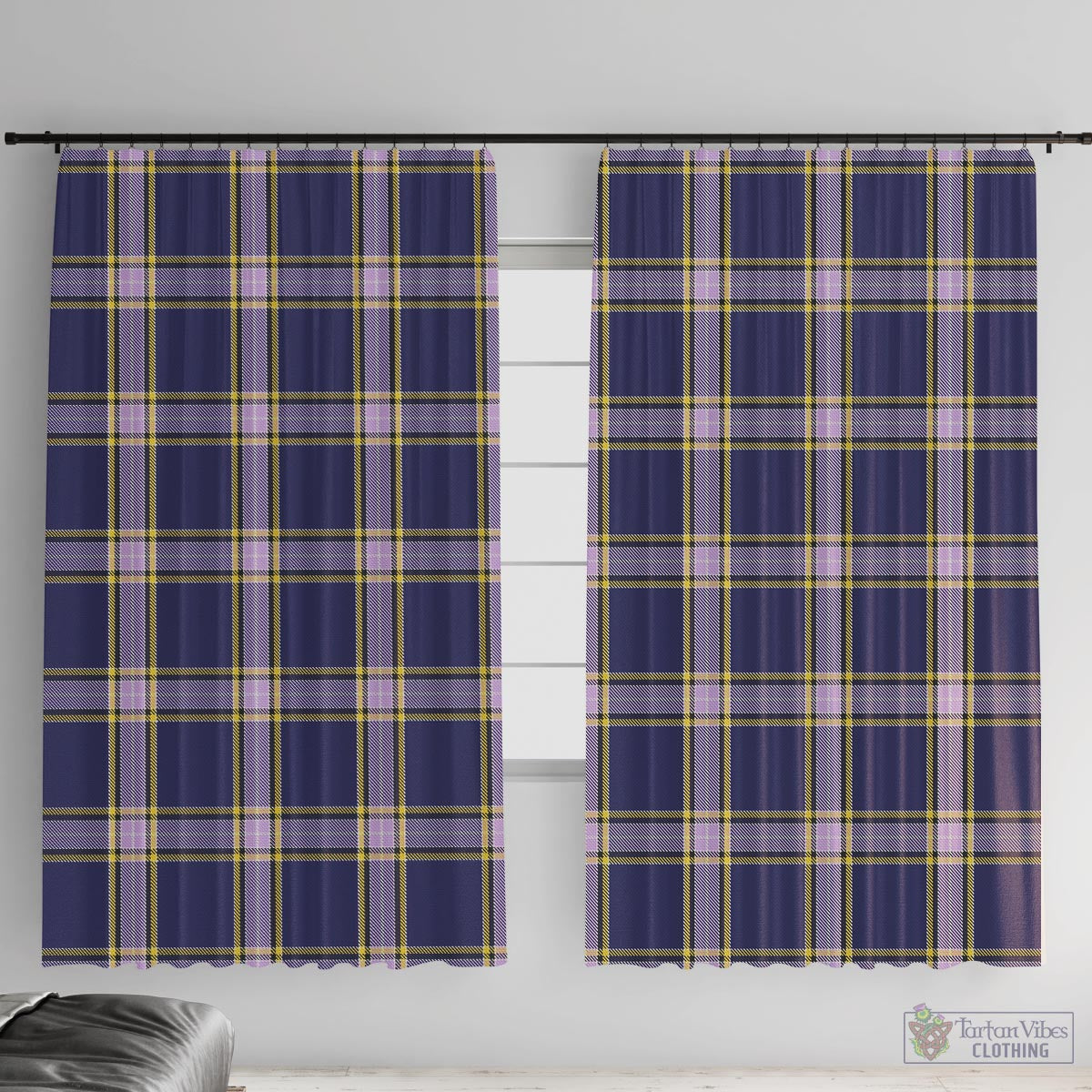 Nunavut Territory Canada Tartan Window Curtain