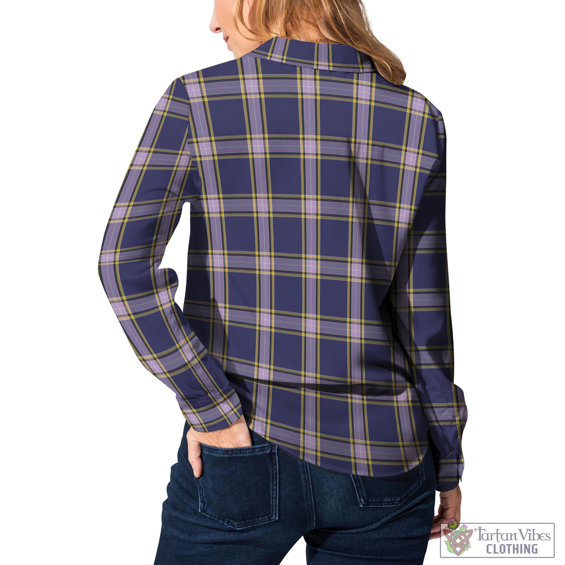 Nunavut Territory Canada Tartan Womens Casual Shirt