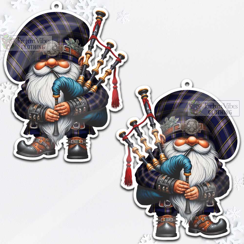 Nunavut Territory Canada Tartan Bagpiper Gnome Christmas Ornament - Tartan Vibes Clothing