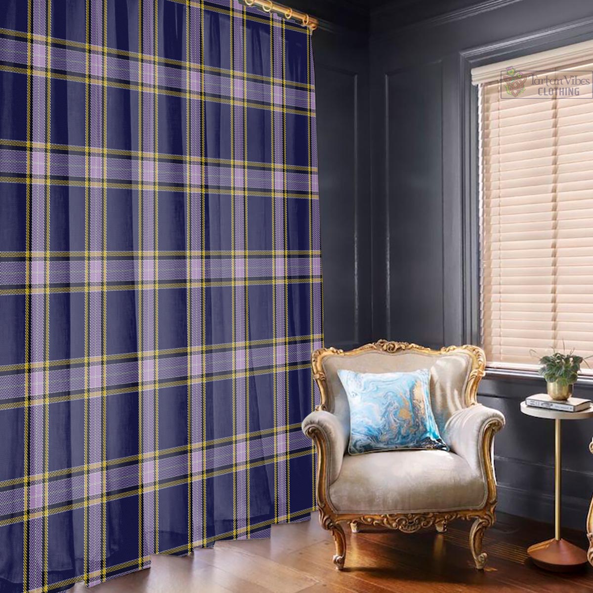 Nunavut Territory Canada Tartan Window Curtain