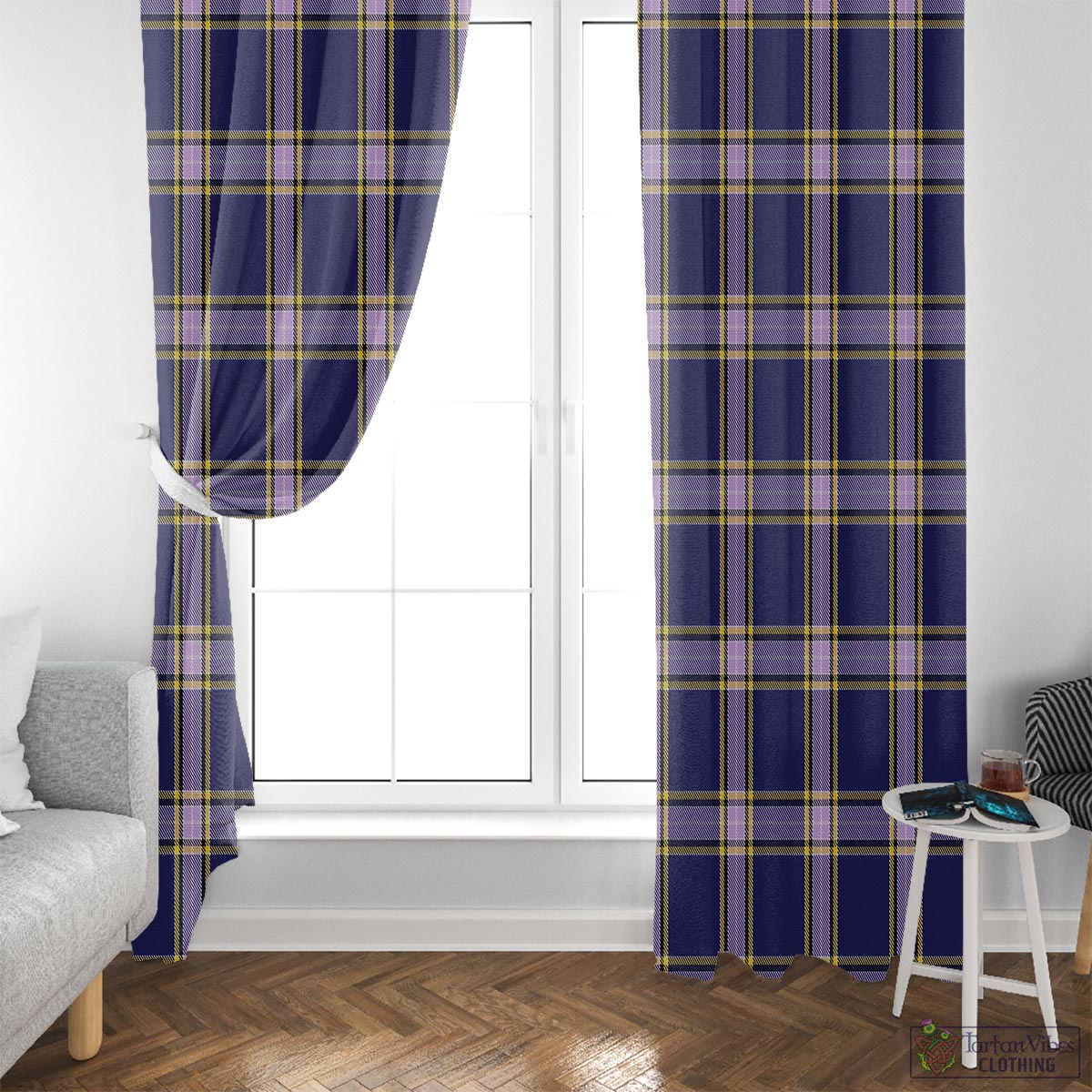 Nunavut Territory Canada Tartan Window Curtain