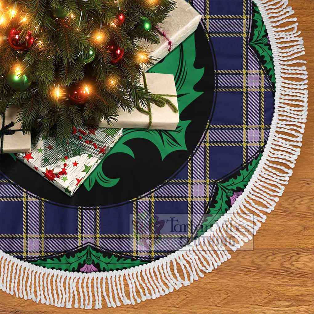 Tartan Vibes Clothing Nunavut Territory Canada Tartan Christmas Tree Skirt Scottish Thistle Style