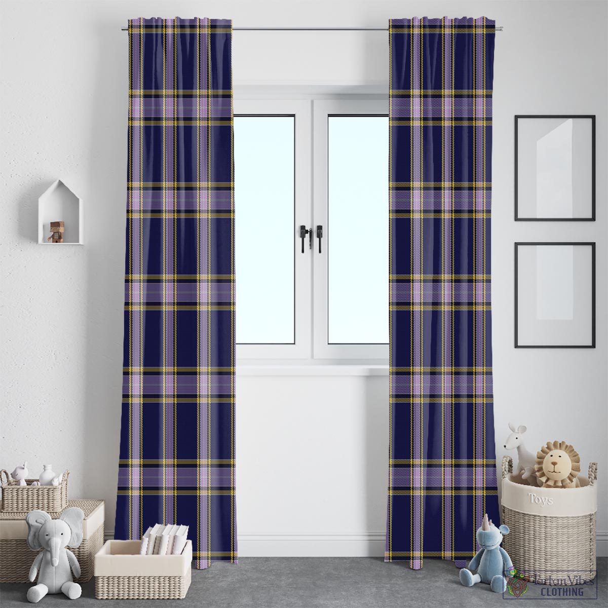 Nunavut Territory Canada Tartan Window Curtain