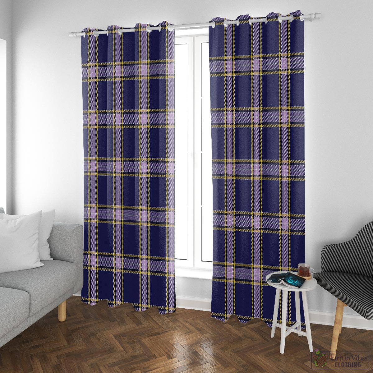 Nunavut Territory Canada Tartan Window Curtain