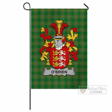 O_Brien Irish Clan Tartan Flag with Coat of Arms