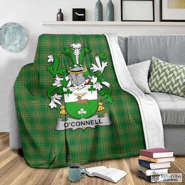 O'Connell Irish Clan Tartan Blanket with Coat of Arms - Tartan Vibes Clothing