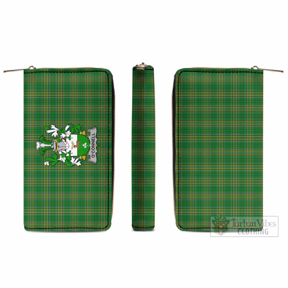 O'Connell Irish Clan Tartan Women's Leather Wallet with Coat of Arms - Tartan Vibes Clothing