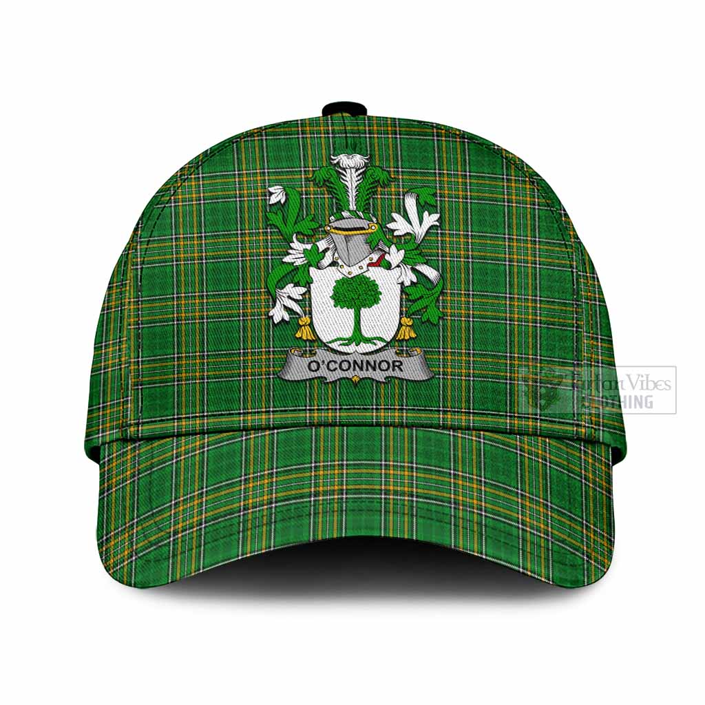 Tartan Vibes Clothing O_Connor 2 Irish Clan Tartan Classic Cap with Coat of Arms