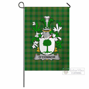 O_Connor 2 Irish Clan Tartan Flag with Coat of Arms