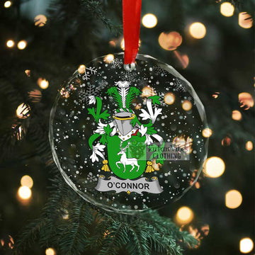 O_Connor Irish Clan Christmas Glass Ornament with Coat of Arms