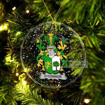 O_Connor (Sligo) Irish Clan Christmas Glass Ornament with Coat of Arms