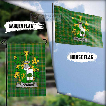 O_Connor (Sligo) Irish Clan Tartan Flag with Coat of Arms