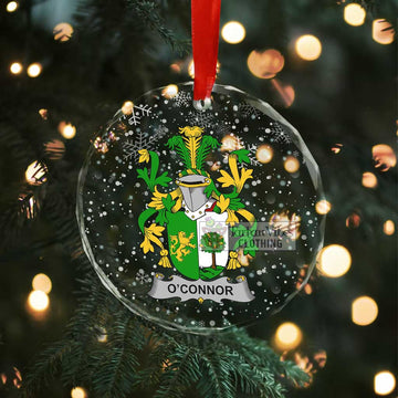 O_Connor (Sligo) Irish Clan Christmas Glass Ornament with Coat of Arms