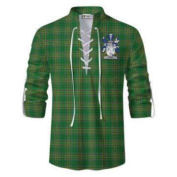 O'Dea Irish Clan Tartan Ghillie Kilt Shirt with Coat of Arms Men - Tartan Vibes Clothing