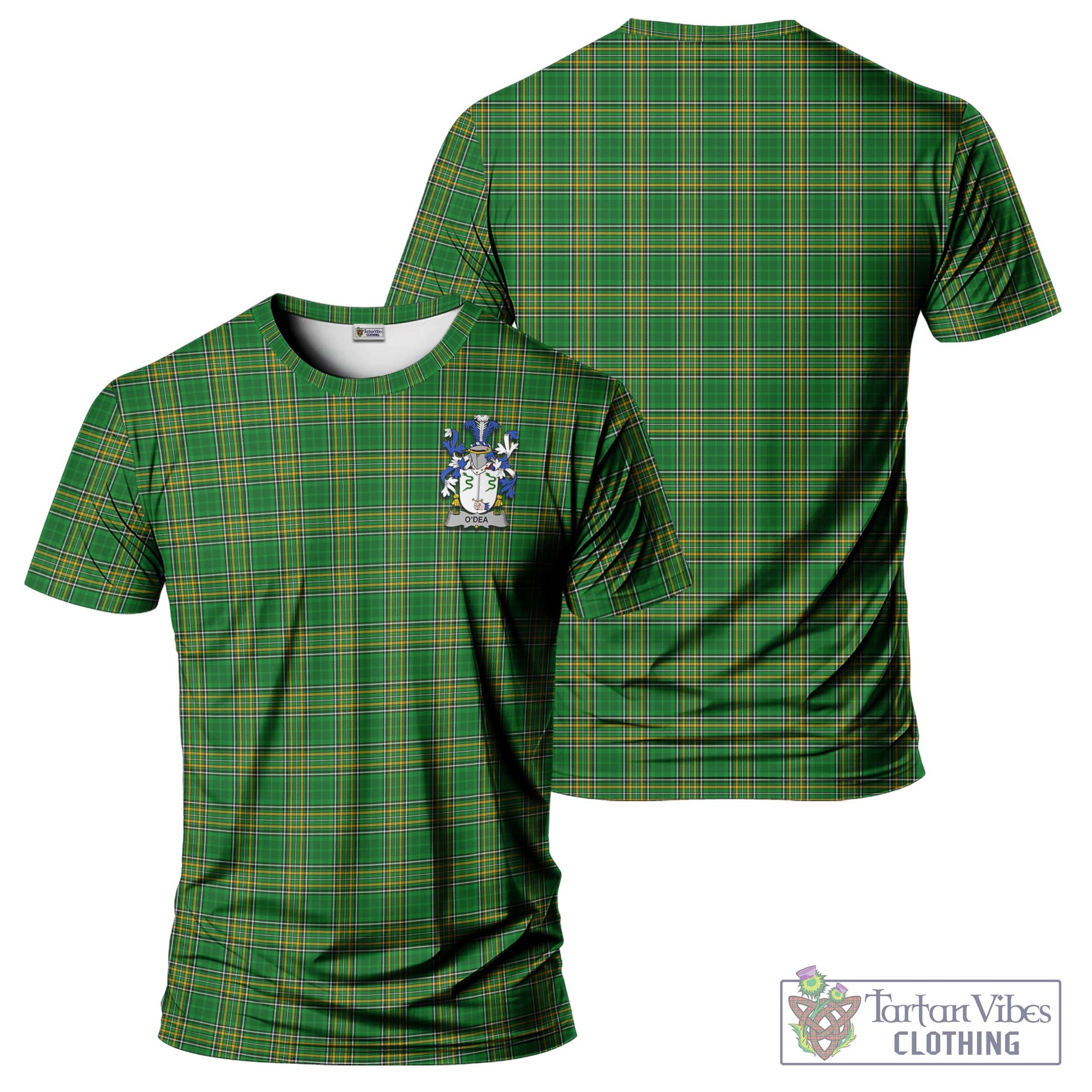 O'Dea Irish Clan Tartan T-Shirt with Family Seal Kid's Shirt - Tartan Vibes Clothing