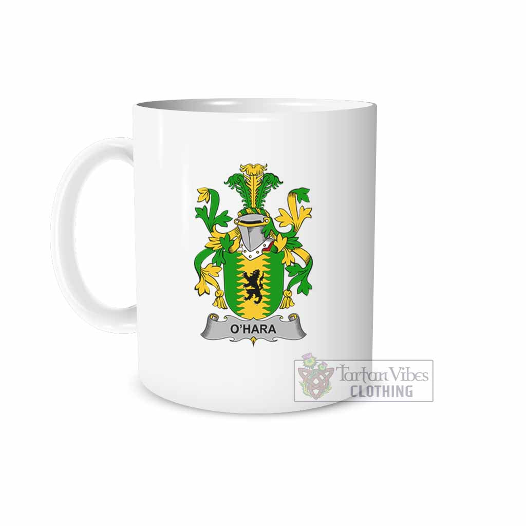 Tartan Vibes Clothing O_Hara Irish Clan Coat of Arms Ceramic Mug