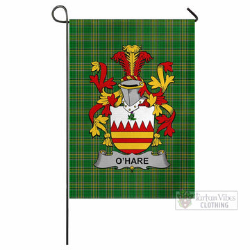 O_Hare Irish Clan Tartan Flag with Coat of Arms