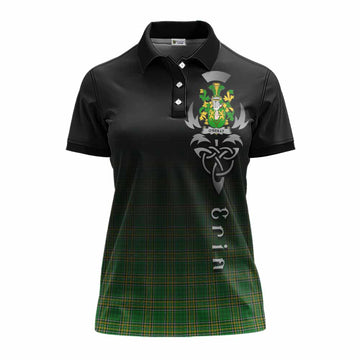 O'Reilly Irish Clan Women's Polo Shirt with Coat of Arms Erin Go Bragh Celtic Inspired Women - Tartan Vibes Clothing
