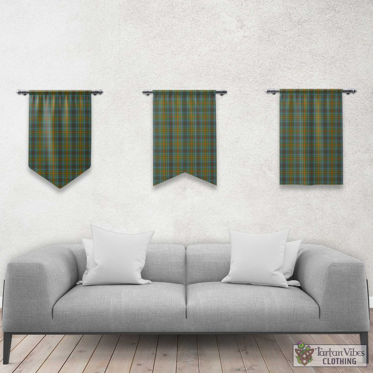 O'Brien Tartan Gonfalon, Tartan Banner Rectangle - Tartan Vibes Clothing