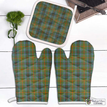 O'Brien Tartan Combo Oven Mitt & Pot-Holder White - Tartan Vibes Clothing