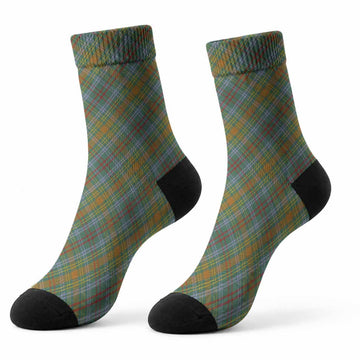 O'Brien Tartan Crew Socks Cross Style - Tartan Vibes Clothing