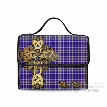 Ochterlony Tartan Waterproof Canvas Bag Golden Thistle Celtic Cross Style