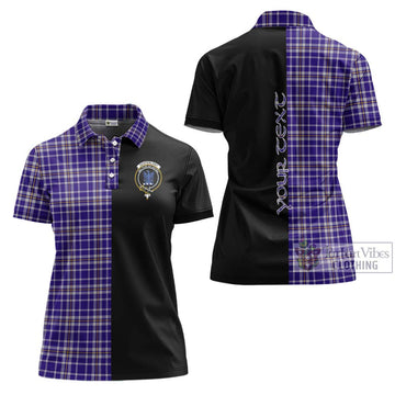 Ochterlony Tartan Women's Polo Shirt with Family Crest and Half Of Me Style