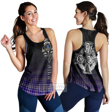 Ochterlony Tartan Women's Racerback Tanks Featuring Alba Gu Brath Family Crest Celtic Inspired