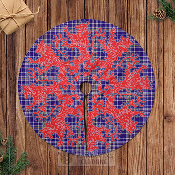 Ochterlony Tartan Christmas Tree Skirt Lion Rampant Style Casual Tree Skirts - Tartan Vibes Clothing