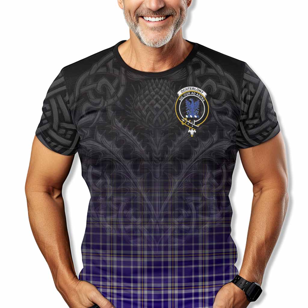 Tartan Vibes Clothing Ochterlony Tartan T-Shirt with Family Crest Celtic Thistle Vibes