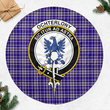 Ochterlony Tartan Christmas Tree Skirt with Family Crest