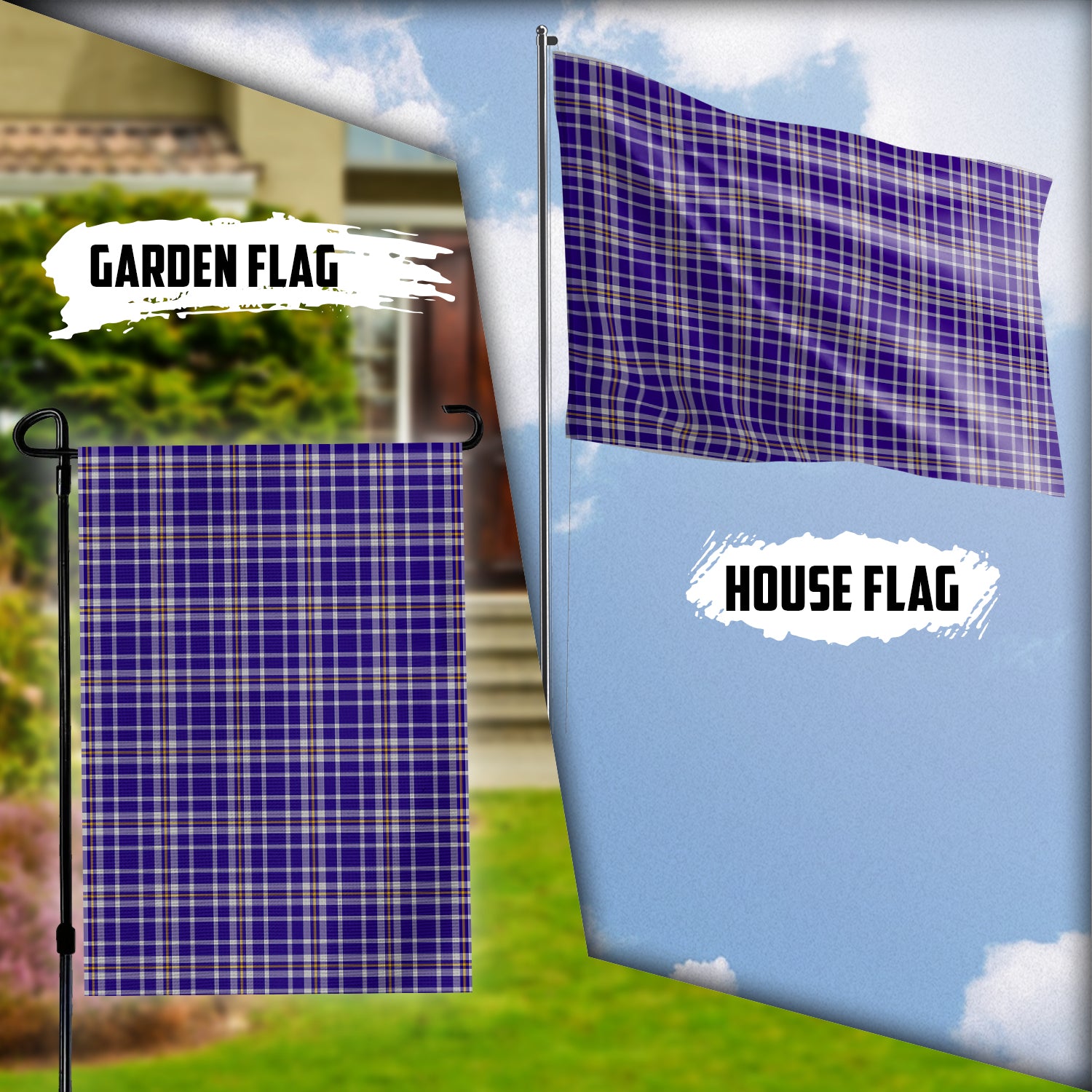 Ochterlony Tartan Flag Garden Flag (Vertical) - Tartan Vibes Clothing