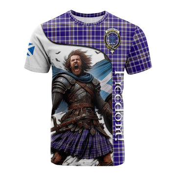 Ochterlony Crest Tartan Cotton T-shirt Inspired by the Freedom of Scottish Warrior