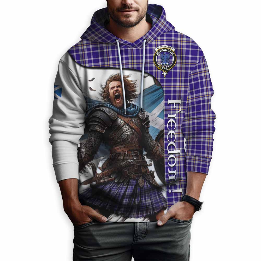 Tartan Vibes Clothing Ochterlony Crest Tartan Hoodie Inspired by the Freedom of Scottish Warrior