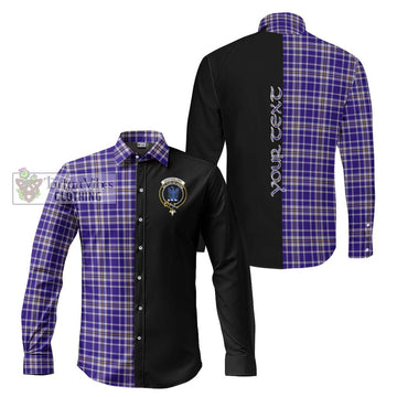 Ochterlony Tartan Long Sleeve Button Shirt with Family Crest and Half Of Me Style