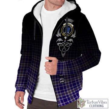 Ochterlony Tartan Sherpa Hoodie Featuring Alba Gu Brath Family Crest Celtic Inspired