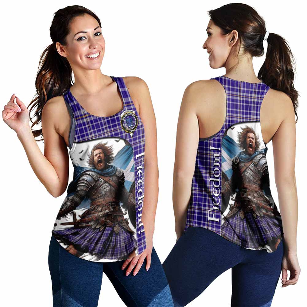 Tartan Vibes Clothing Ochterlony Crest Tartan Women's Racerback Tanks Inspired by the Freedom of Scottish Warrior