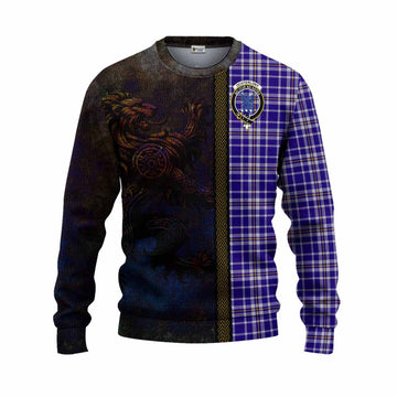 Ochterlony Tartan Family Crest Knitted Sweater Alba Gu Brath Be Brave Lion Ancient Style Unisex - Tartan Vibes Clothing