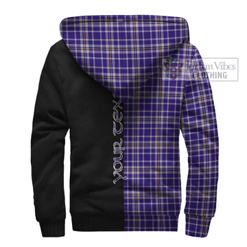 Ochterlony Tartan Sherpa Hoodie with Family Crest and Half Of Me Style