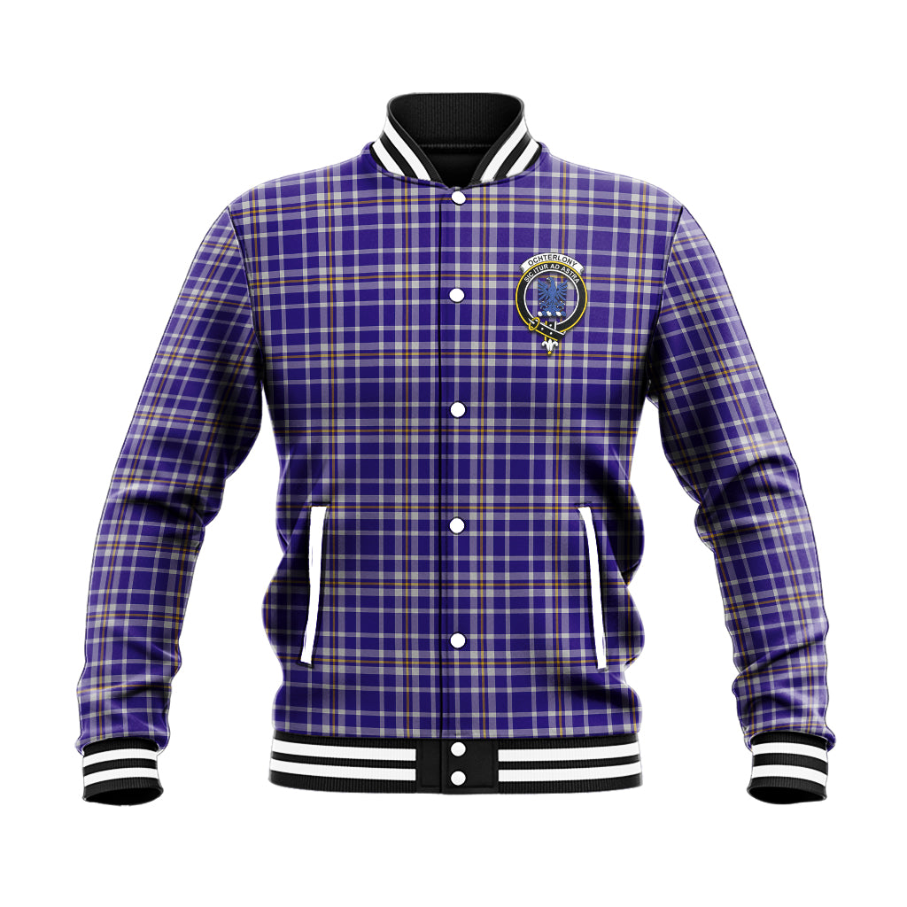 Ochterlony Tartan Baseball Jacket with Family Crest - Tartan Vibes Clothing