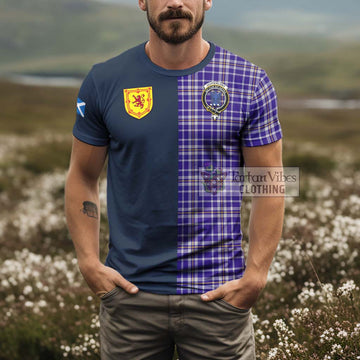 Ochterlony Tartan T-Shirt Alba with Scottish Lion Royal Arm Half Style