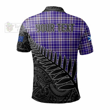 Ochterlony Crest Tartan Polo Shirt with New Zealand Silver Fern Half Style