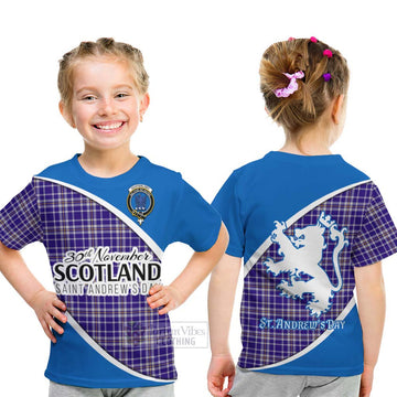 Ochterlony Family Crest Tartan Kid T-Shirt Celebrate Saint Andrew's Day in Style