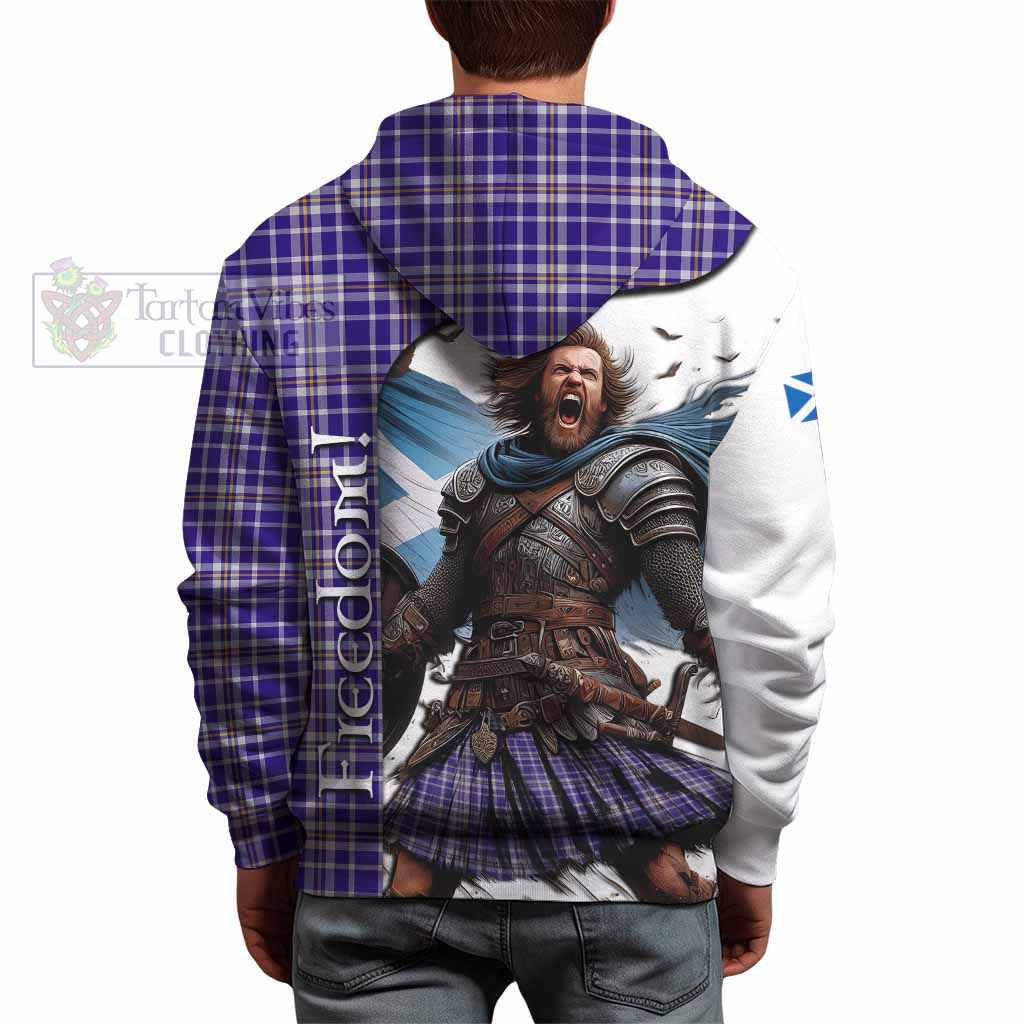 Tartan Vibes Clothing Ochterlony Crest Tartan Hoodie Inspired by the Freedom of Scottish Warrior