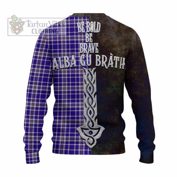 Ochterlony Tartan Family Crest Knitted Sweater Alba Gu Brath Be Brave Lion Ancient Style - Tartan Vibes Clothing