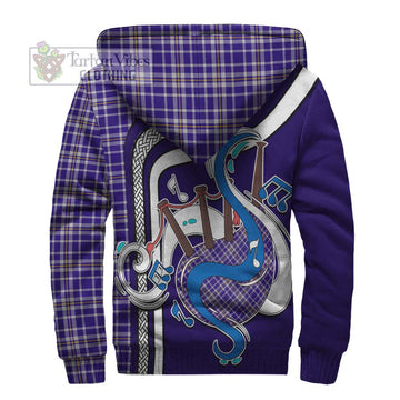 Ochterlony Tartan Sherpa Hoodie with Epic Bagpipe Style