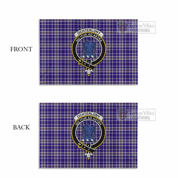 Ochterlony Tartan House Flag with Family Crest