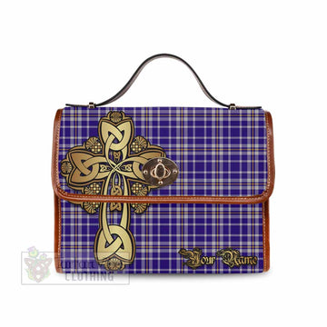 Ochterlony Tartan Waterproof Canvas Bag Golden Thistle Celtic Cross Style