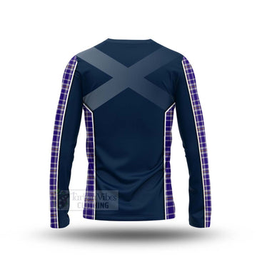 Ochterlony Tartan Long Sleeve T-Shirt with Family Crest and Scottish Thistle Vibes Sport Style - Tartan Vibes Clothing